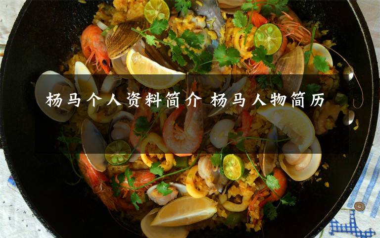 杨马个人资料简介 杨马人物简历文章配图
