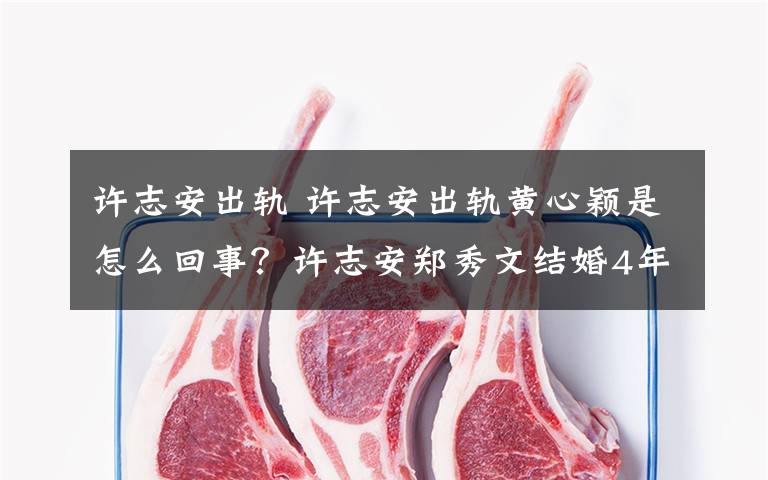 许志安出轨 许志安出轨黄心颖是怎么回事？许志安郑秀文结婚4年黄心颖是谁文章配图