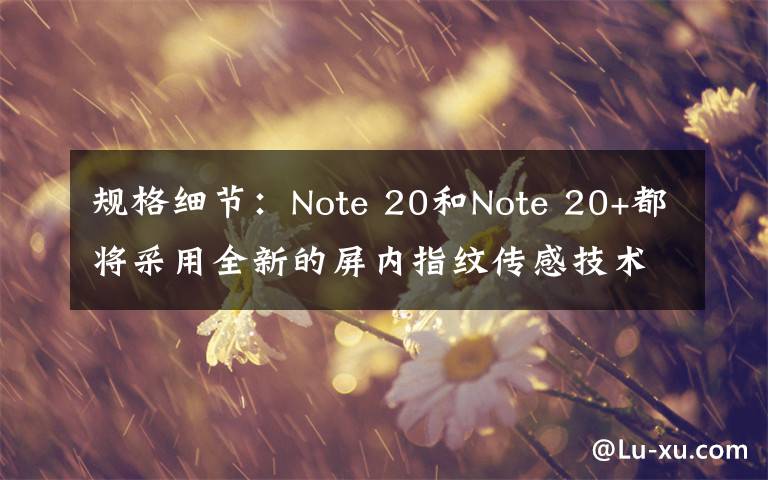 规格细节：Note 20和Note 20+都将采用全新的屏内指纹传感技术文章配图