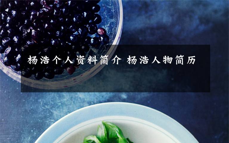 杨浩个人资料简介 杨浩人物简历文章配图