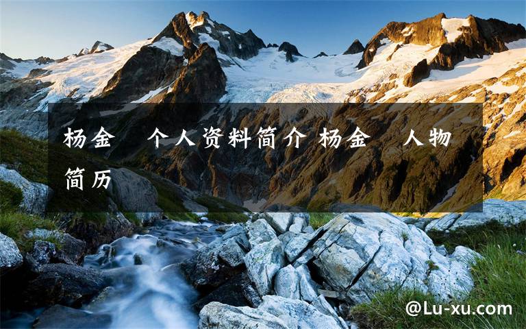 杨金燚个人资料简介 杨金燚人物简历文章配图