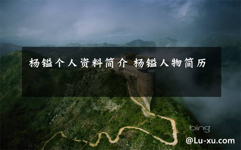 杨镒个人资料简介 杨镒人物简历文章配图