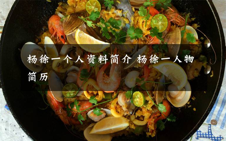 杨徐一个人资料简介 杨徐一人物简历文章配图