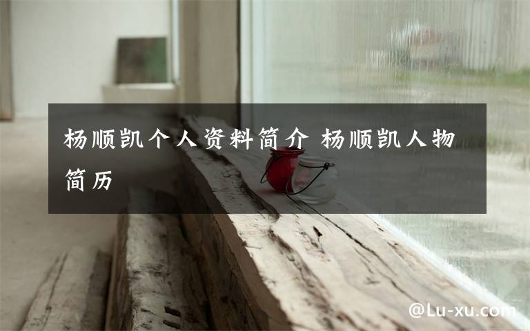 杨顺凯个人资料简介 杨顺凯人物简历文章配图