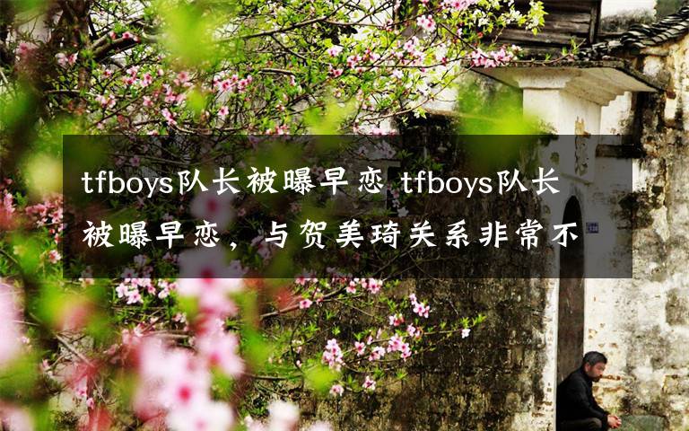 tfboys队长被曝早恋 tfboys队长被曝早恋，与贺美琦关系非常不错文章配图