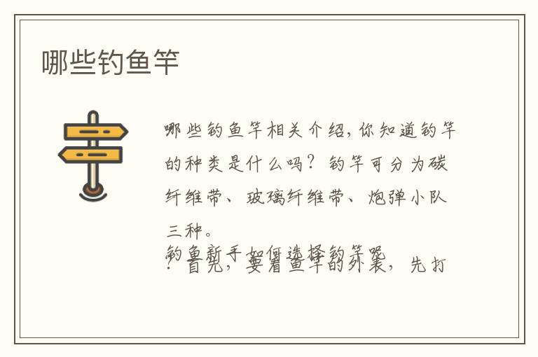 哪些钓鱼竿文章配图