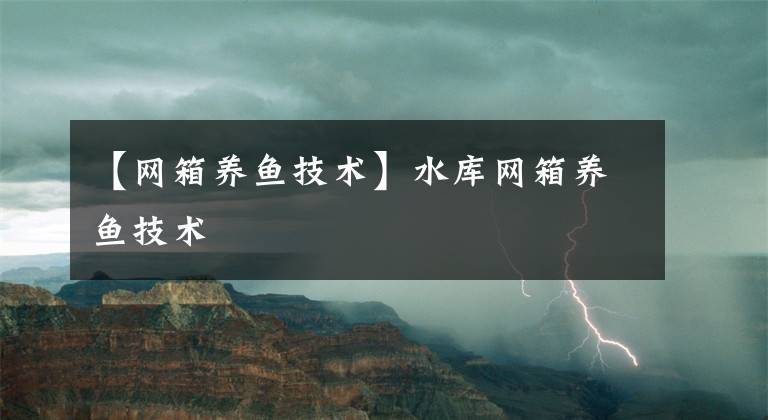 【网箱养鱼技术】水库网箱养鱼技术文章配图