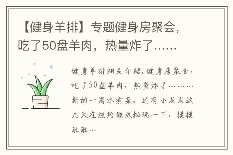 【健身羊排】专题健身房聚会，吃了50盘羊肉，热量炸了……