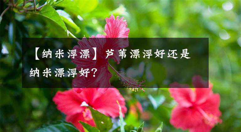 【纳米浮漂】芦苇漂浮好还是纳米漂浮好？