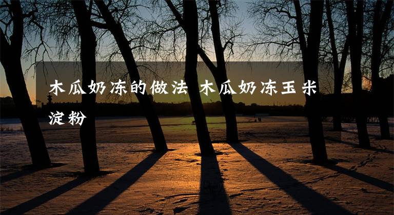 木瓜奶冻的做法 木瓜奶冻玉米淀粉文章配图