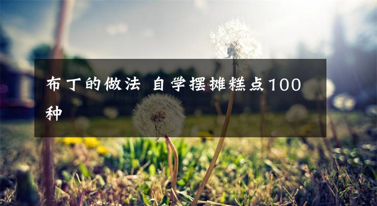 布丁的做法 自学摆摊糕点100种