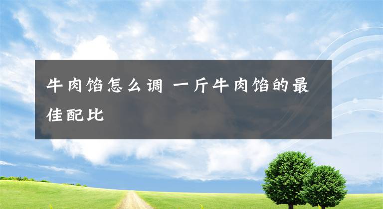 牛肉馅怎么调 一斤牛肉馅的最佳配比文章配图