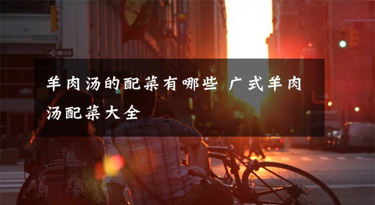 羊肉汤的配菜有哪些 广式羊肉汤配菜大全文章配图