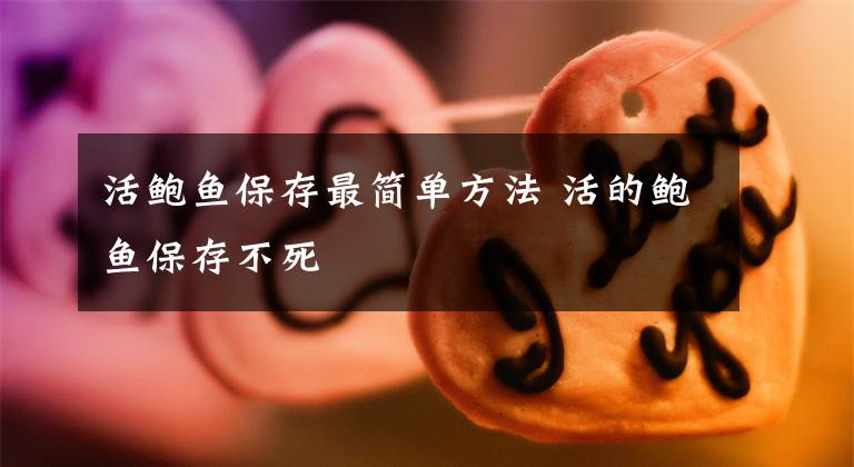 活鲍鱼保存最简单方法 活的鲍鱼保存不死文章配图