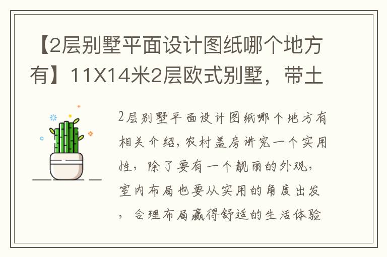 【2层别墅平面设计图纸哪个地方有】11X14米2层欧式别墅，带土灶柴火房，平面图+装修！