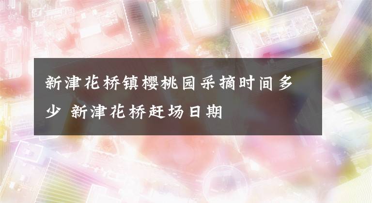 新津花桥镇樱桃园采摘时间多少 新津花桥赶场日期
