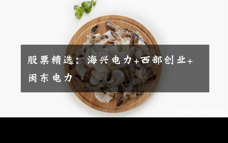 股票精选：海兴电力+西部创业+闽东电力