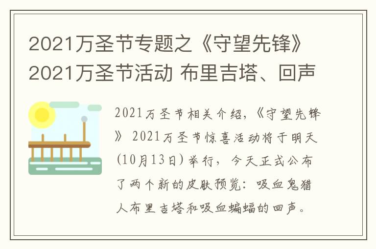 2021万圣节专题之《守望先锋》2021万圣节活动 布里吉塔、回声皮肤预览