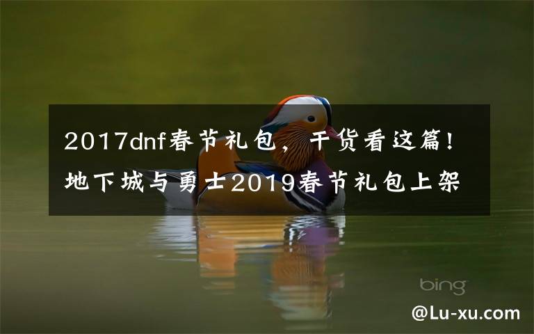 2017dnf春节礼包，干货看这篇!地下城与勇士2019春节礼包上架，外观&属性&赠品&多买多送总览