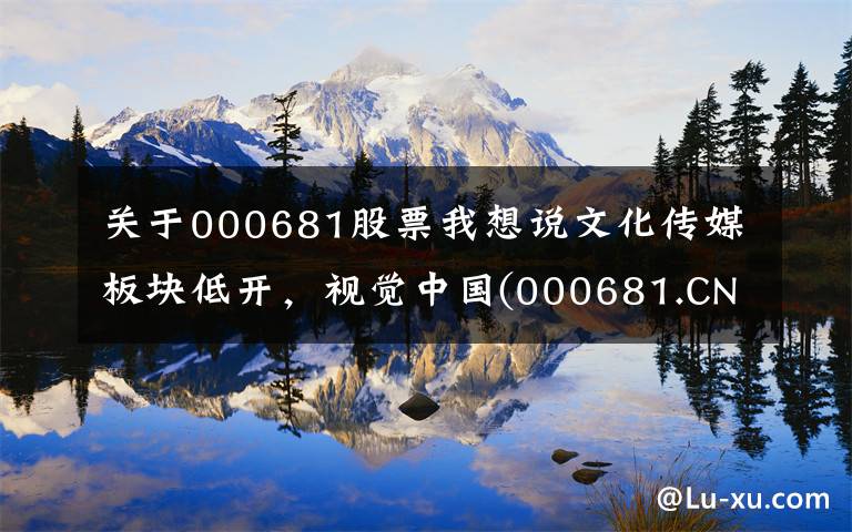 关于000681股票我想说文化传媒板块低开，视觉中国(000681.CN)跌9.98%