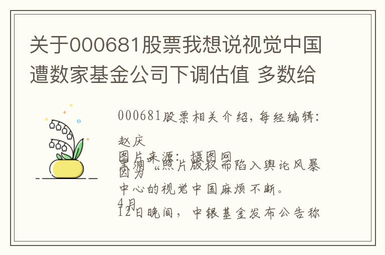 关于000681股票我想说视觉中国遭数家基金公司下调估值 多数给了两个跌停