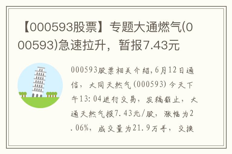 【000593股票】专题大通燃气(000593)急速拉升，暂报7.43元