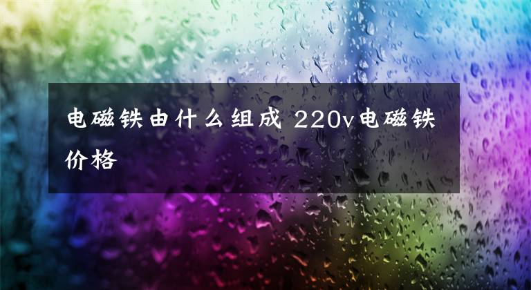 电磁铁由什么组成 220v电磁铁价格文章配图