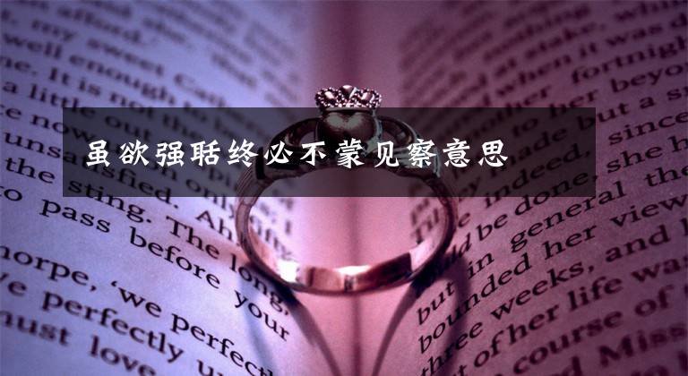 虽欲强聒终必不蒙见察意思文章配图