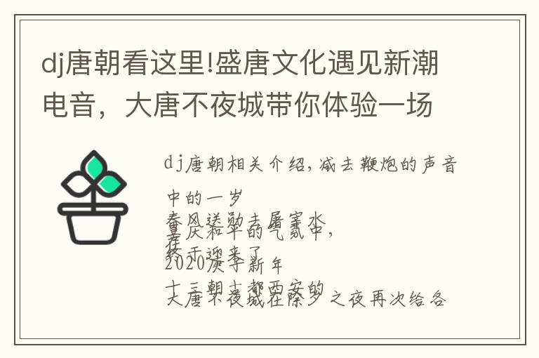 dj唐朝看这里!盛唐文化遇见新潮电音，大唐不夜城带你体验一场穿越时空的跨年！