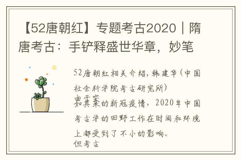 【52唐朝红】专题考古2020︱隋唐考古：手铲释盛世华章，妙笔书多元一体