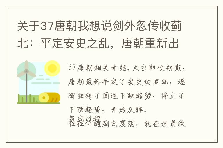 关于37唐朝我想说剑外忽传收蓟北：平定安史之乱，唐朝重新出发