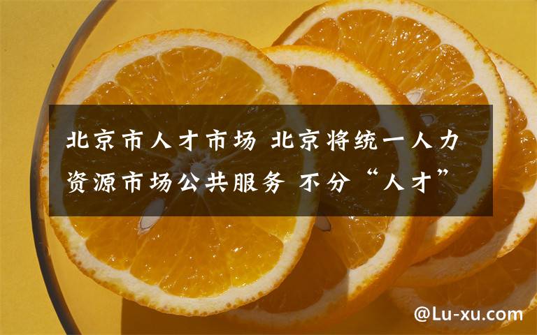 北京市人才市场 北京将统一人力资源市场公共服务 不分“人才”和“劳动力”