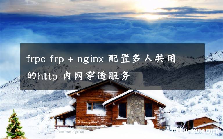 frpc frp + nginx 配置多人共用的http 内网穿透服务