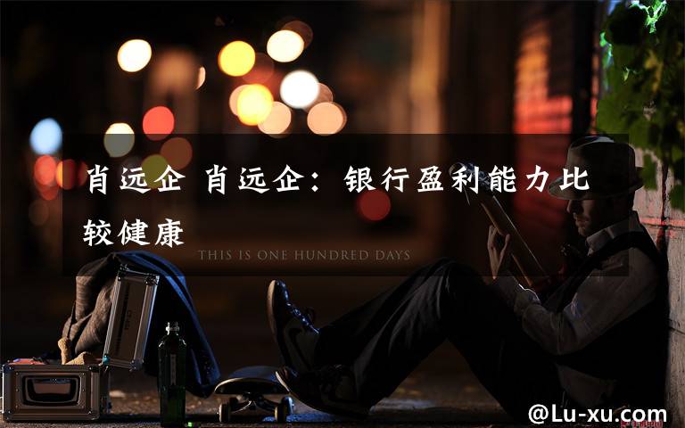 肖远企 肖远企：银行盈利能力比较健康