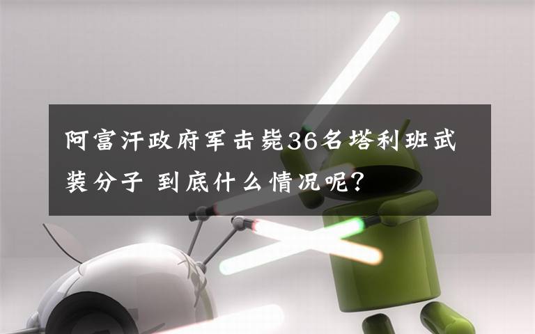 阿富汗政府军击毙36名塔利班武装分子 到底什么情况呢？