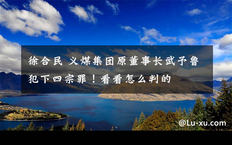 徐合民 义煤集团原董事长武予鲁犯下四宗罪！看看怎么判的