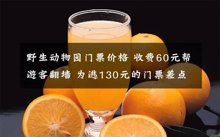 野生动物园门票价格 收费60元帮游客翻墙 为逃130元的门票差点喂了老虎！