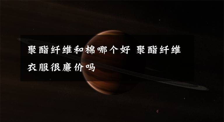 聚酯纤维和棉哪个好 聚酯纤维衣服很廉价吗