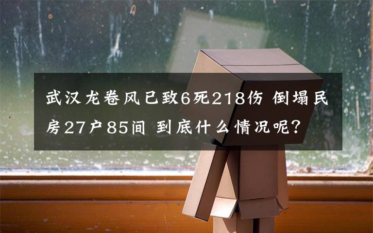 武汉龙卷风已致6死218伤 倒塌民房27户85间 到底什么情况呢？