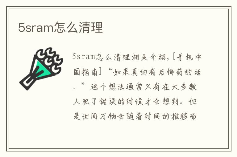 5sram怎么清理