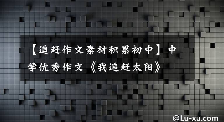 【追赶作文素材积累初中】中学优秀作文《我追赶太阳》