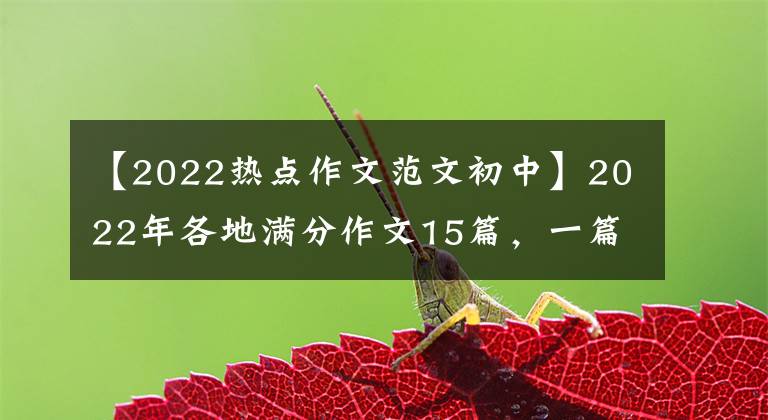 【2022热点作文范文初中】2022年各地满分作文15篇，一篇有解释，请传给孩子