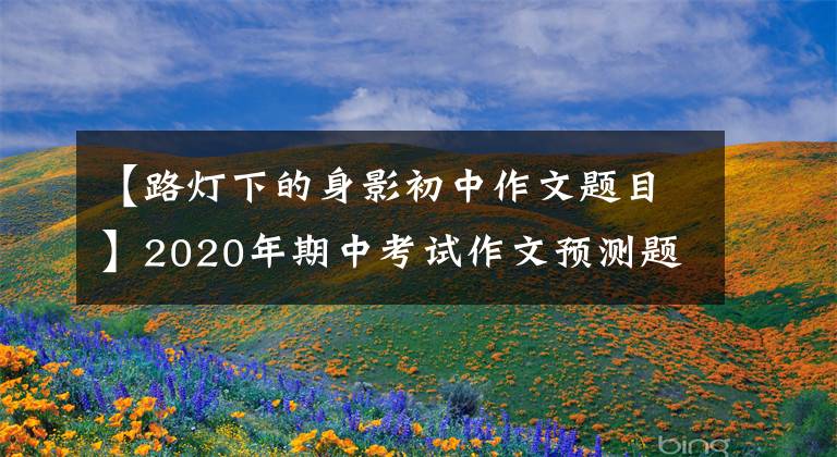 【路灯下的身影初中作文题目】2020年期中考试作文预测题目及范文：感谢为我打开灯的人