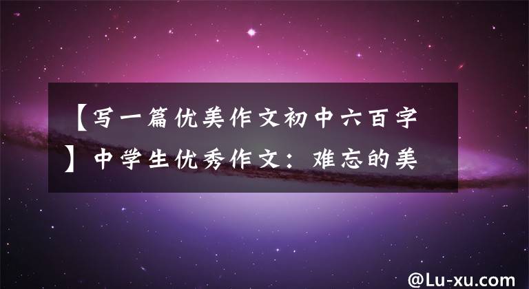 【写一篇优美作文初中六百字】中学生优秀作文：难忘的美