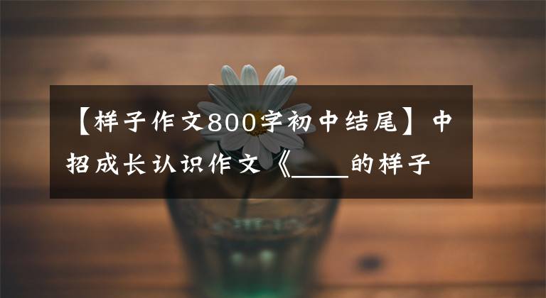 【样子作文800字初中结尾】中招成长认识作文《____的样子》怎么写？看语文老师写一篇范文