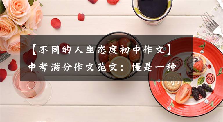 【不同的人生态度初中作文】中考满分作文范文：慢是一种人生态度作文篇3