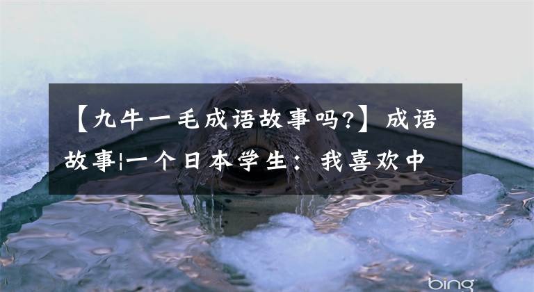 【九牛一毛成语故事吗?】成语故事|一个日本学生：我喜欢中国文化，但只知道“九牛一毛”