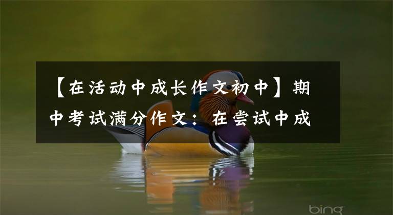 【在活动中成长作文初中】期中考试满分作文：在尝试中成长(每次尝试都会点燃生命的光辉)文章配图