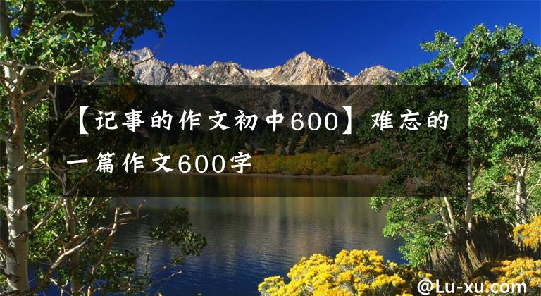 【记事的作文初中600】难忘的一篇作文600字