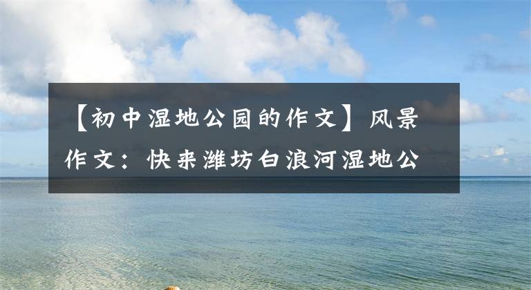 【初中湿地公园的作文】风景作文：快来潍坊白浪河湿地公园。风景像画一样，也很热闹。